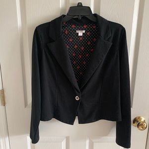 Xhilaration Blazer Black With Button In The Front